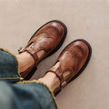 Yvaine™ | Women's Leather Block Heel Mary Jane Flats