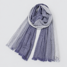 Men's Scarf Crinkle Two Tone Frayed Edge