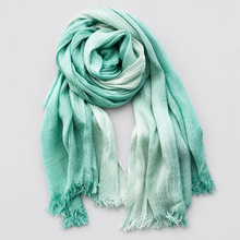 Men's Scarf Crinkle Two Tone Frayed Edge
