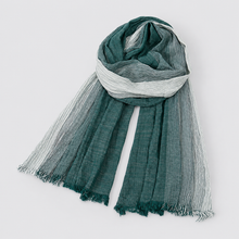 Men's Scarf Crinkle Two Tone Frayed Edge