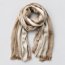 Men's Scarf Crinkle Two Tone Frayed Edge