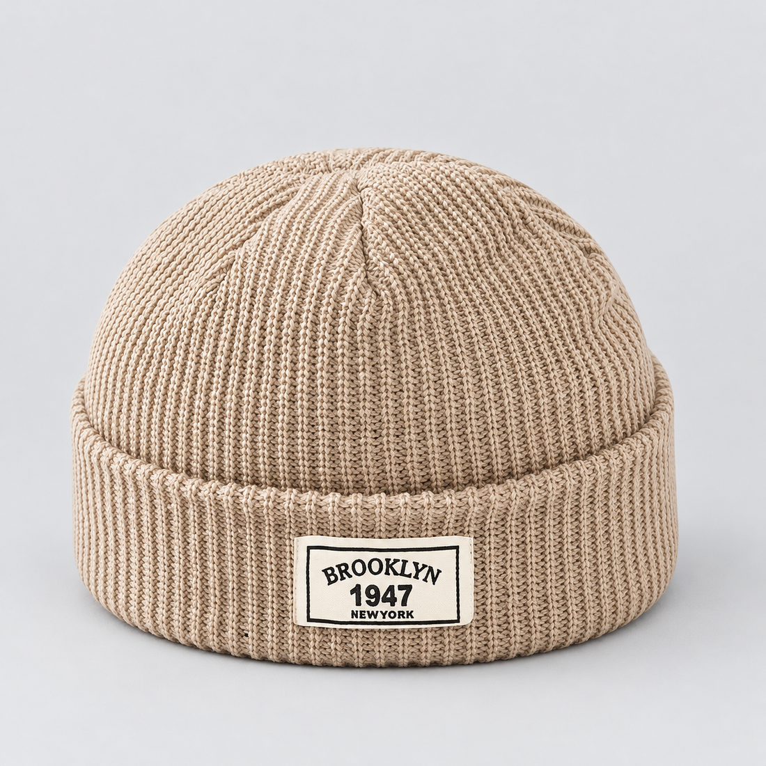 Men's Hat Beanie Short Fisherman Cuffed Knit