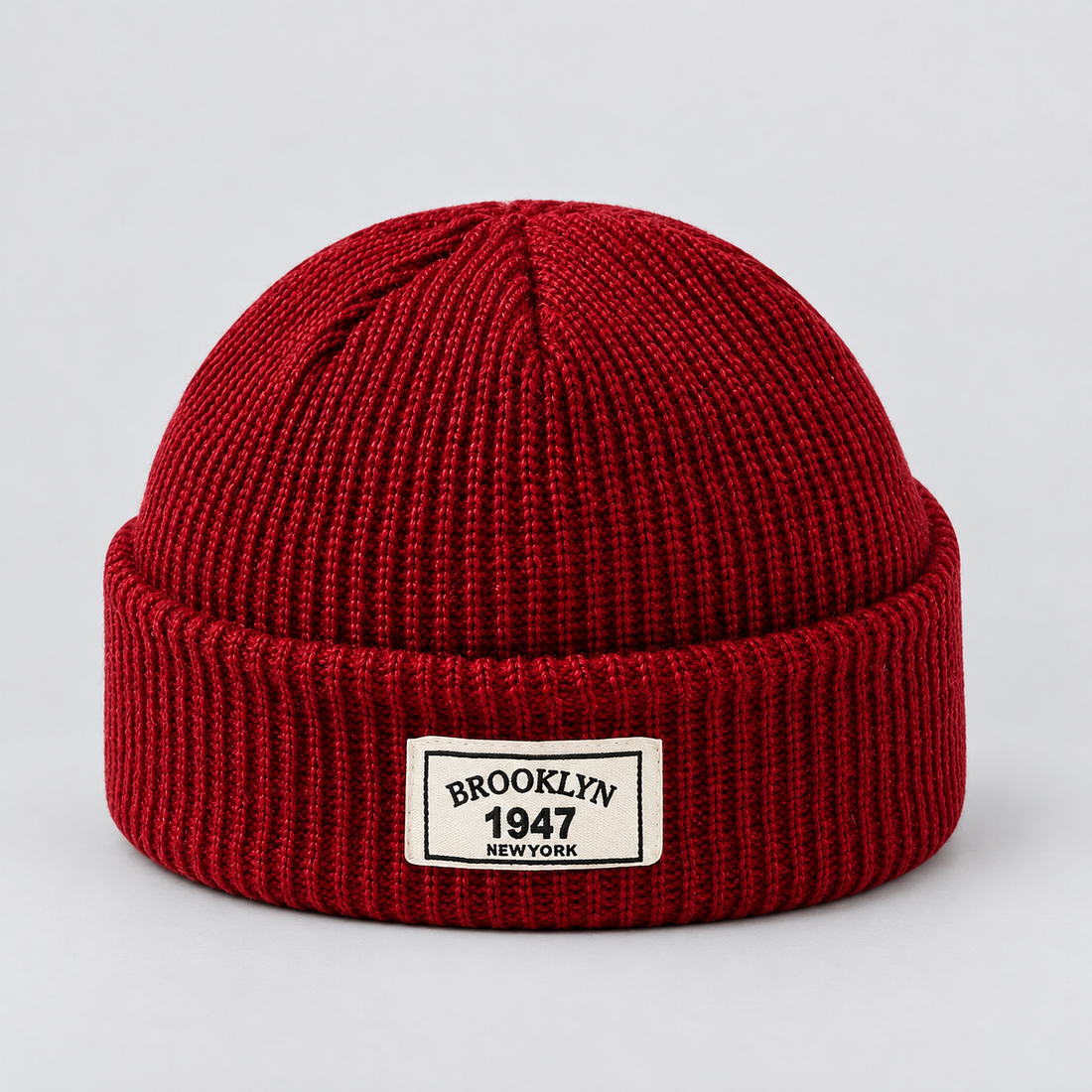 Men's Hat Beanie Short Fisherman Cuffed Knit