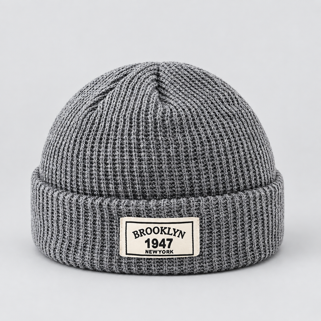 Men's Hat Beanie Short Fisherman Cuffed Knit