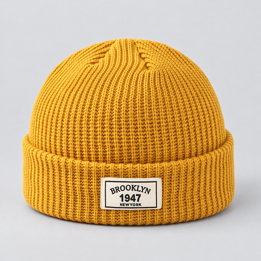Men's Hat Beanie Short Fisherman Cuffed Knit