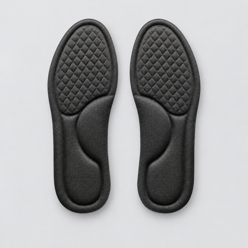 Insoles Memory Foam Shock Absorbing Trimmable - Black