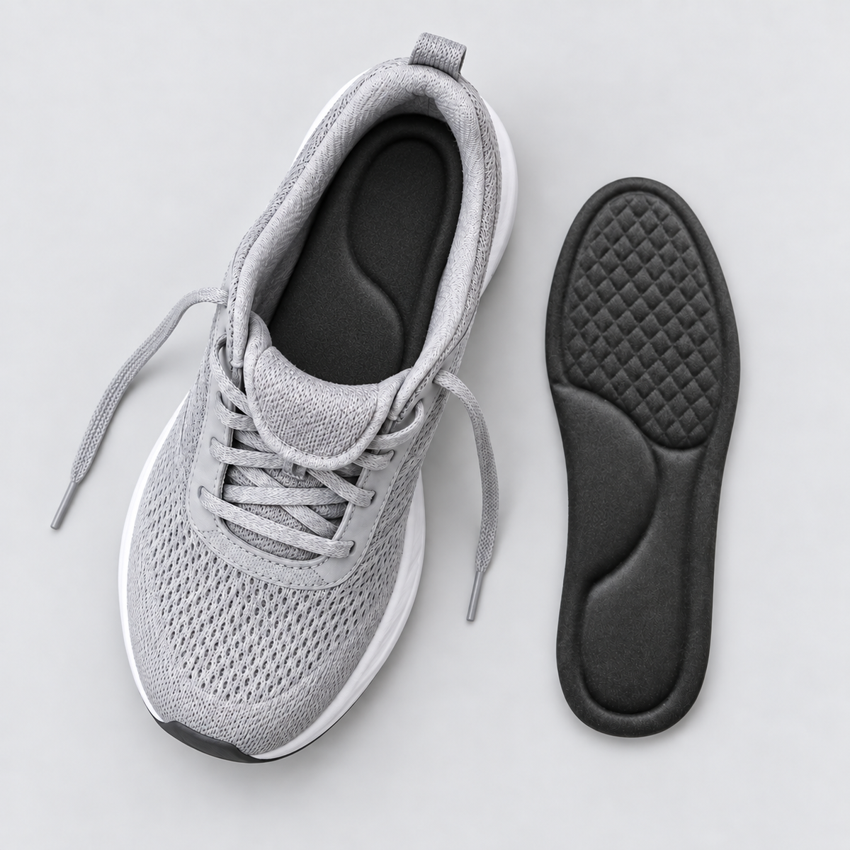 Insoles Memory Foam Shock Absorbing Trimmable - in use