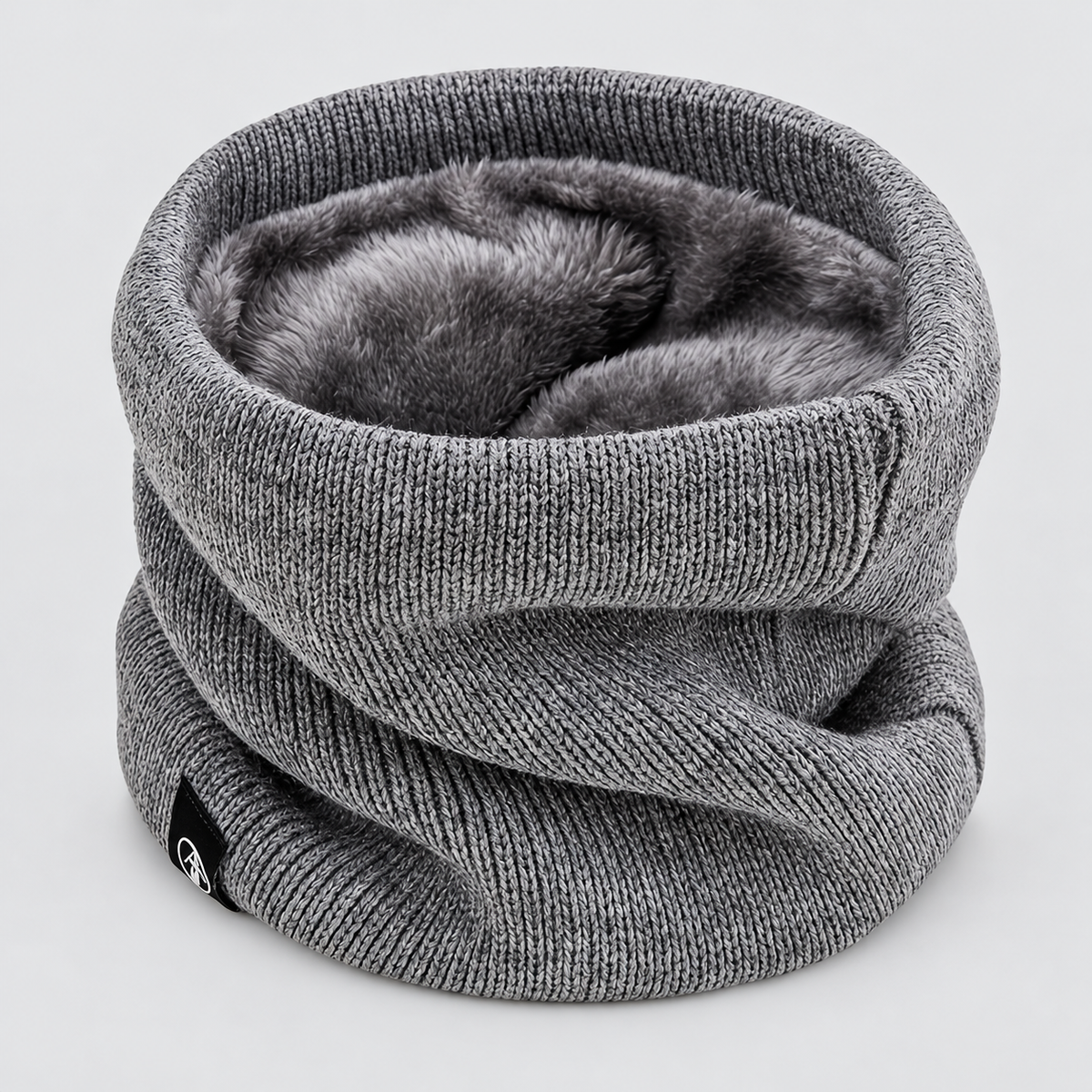 Unisex Scarf Snood Fleece Lined Neck Warmer - Grey