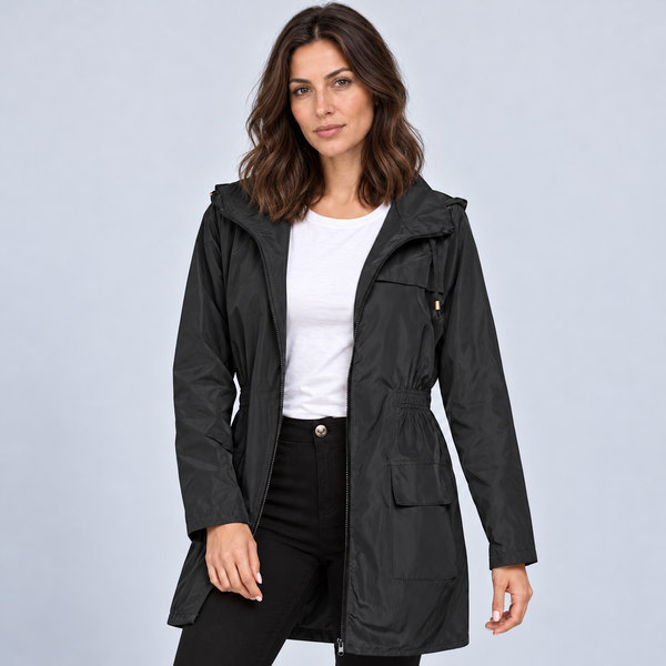Women's Raincoat Hooded Lightweight Packable