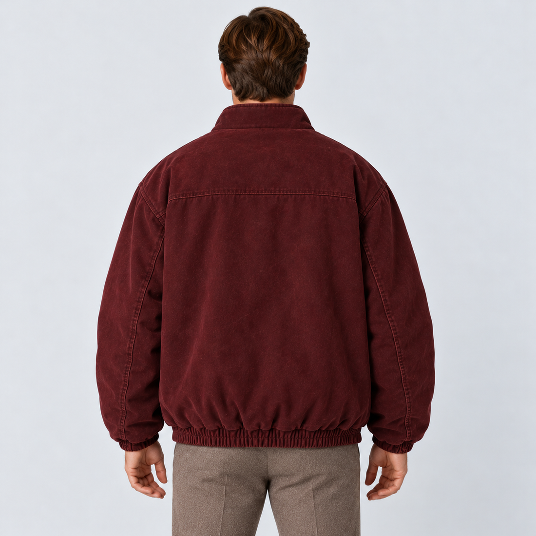 Men's Winter Jacket Stand Collar Full Zip