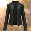 Quintina™ | Women's Faux Leather Tailored Jacket