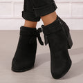 Fleurine™ | Women's Chelsea Pointed Toe Block Heel Ankle Boots