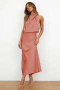Aukje™ Sleeveless Satin Maxi Dress